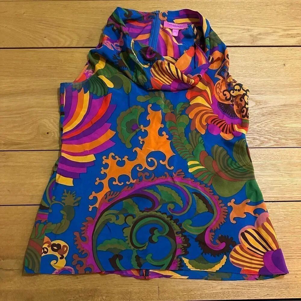 Banana Republic Trina Turk collection silk cowl neck tank top 2p blouse